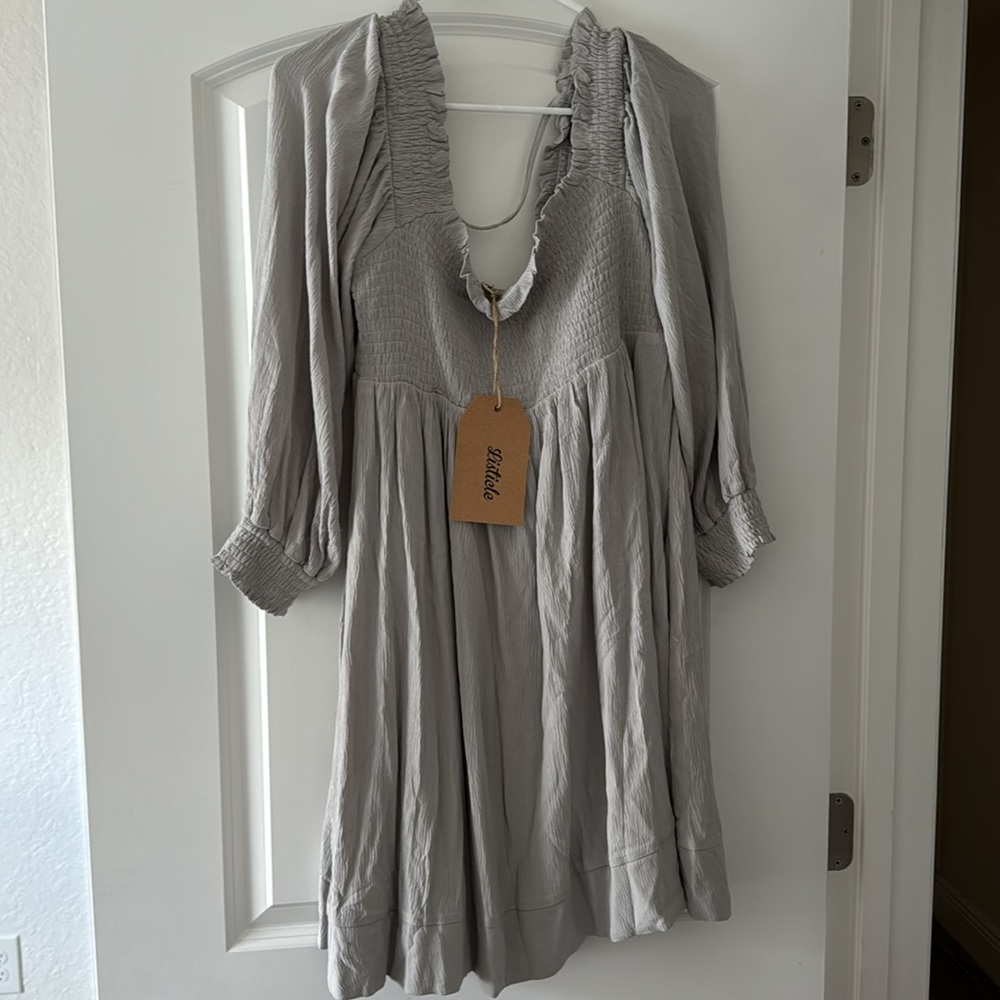 Boutique Gray Midi Dress